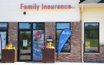 Greenville, WI - Exterior View of the Family Insurance Center Office Building in Greenville Wisconsin